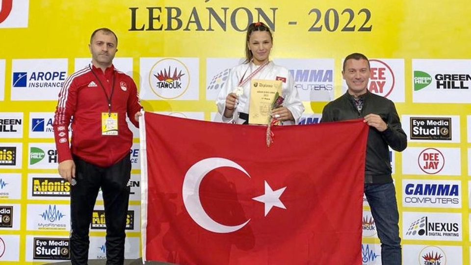 Milli judocu Hatice Vandemir Lübnan’da altın madalya kazandı