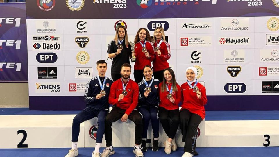 Milli karatecilerden Atina’da 6 bronz madalya
